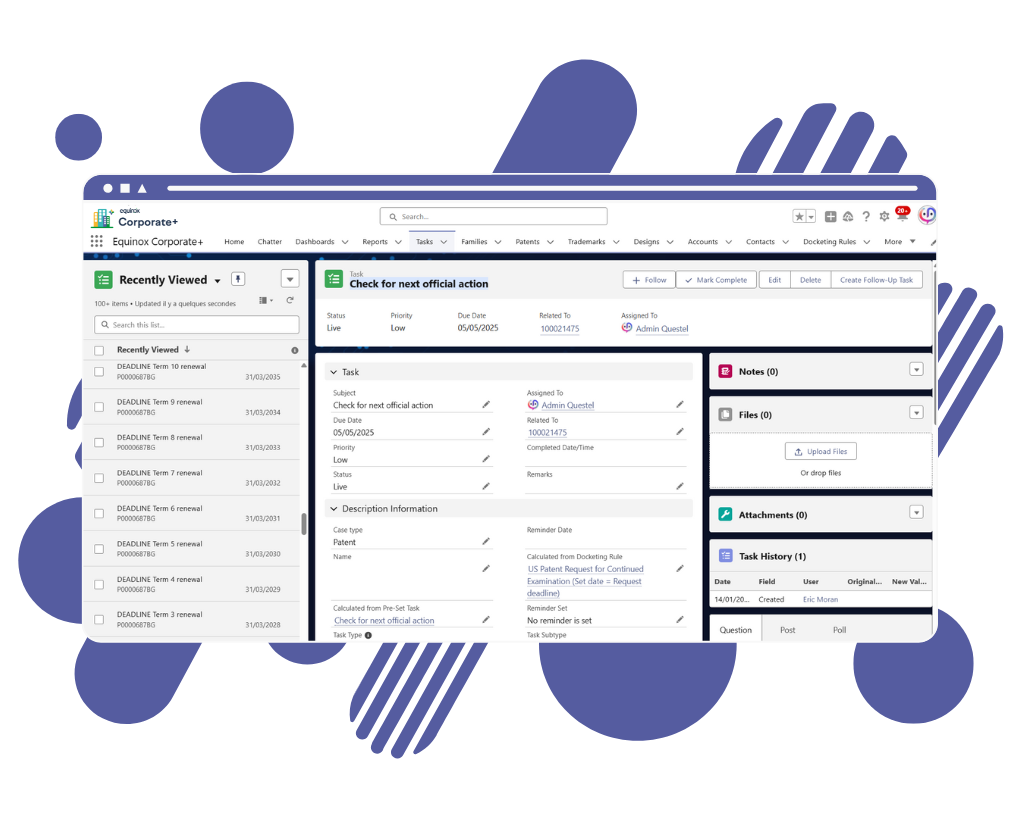 EQ Corporate+_Pre-set tasks & deadlines
