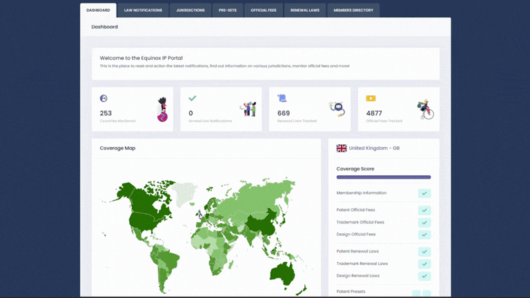 IP Law Portal_dashboard