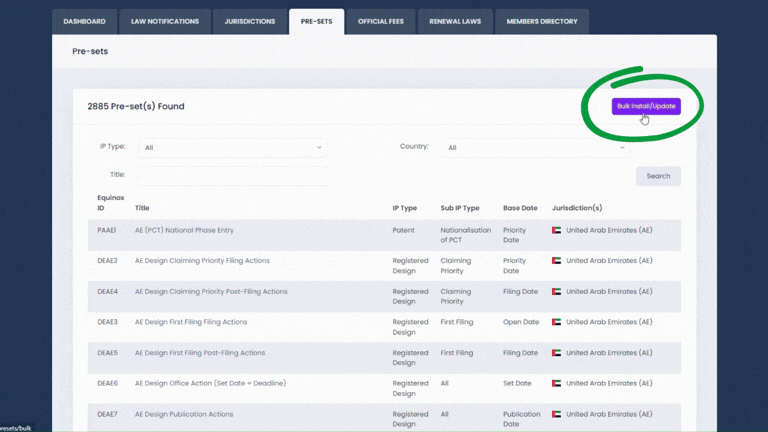 IP Law Portal_presets